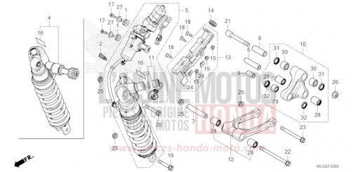 REAR CUSHION CRF1100A2P de 2023